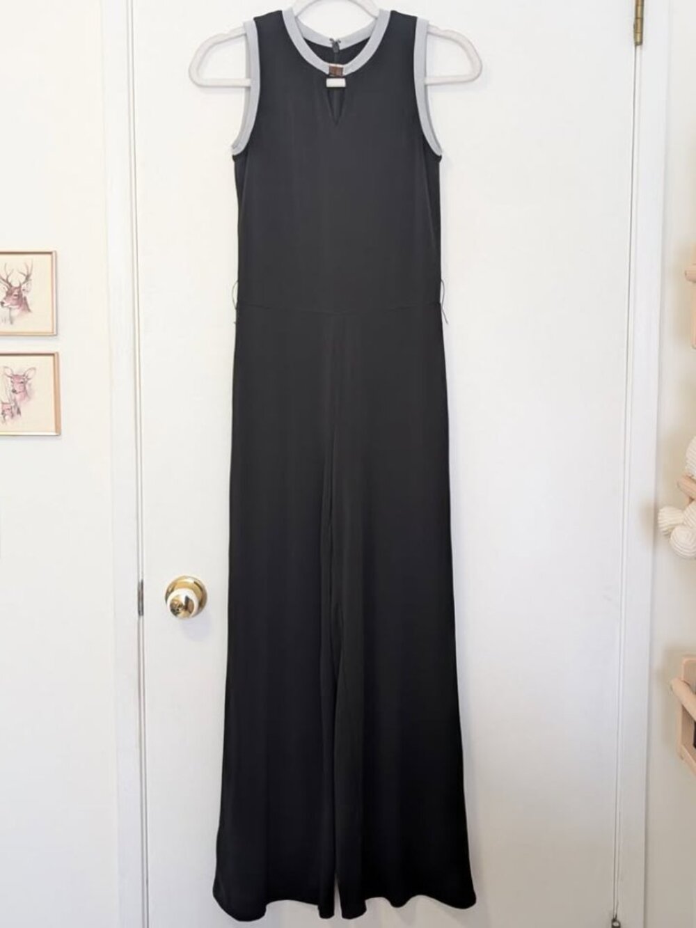 Lauren Ralph Lauren Black Sleeveless Wide Leg One Piece Jumpsuit Petite XS - Picture 2 of 8